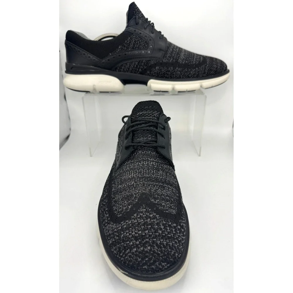 JOHNSTON & MURPHY XC4 Black Tanner Knit Wingtip Shoe Men's 10 Waterproof Comfort